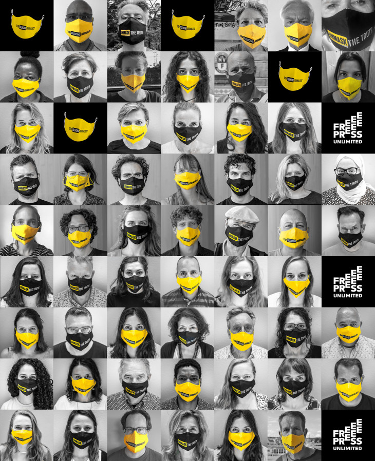 Solidarity Wall: Portraits of people showing their solidarity with journalists under pressure. Solidarity Wall: Portraits of people showing their solidarity with journalists under pressure.