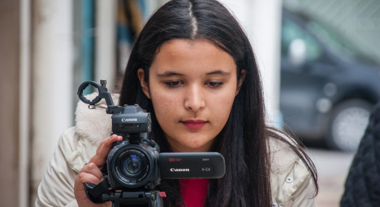 Young women reporting in Tunisia