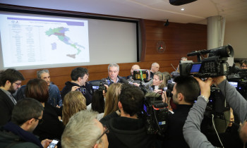 Journalists report on the outbreak of coronavirus in Italy